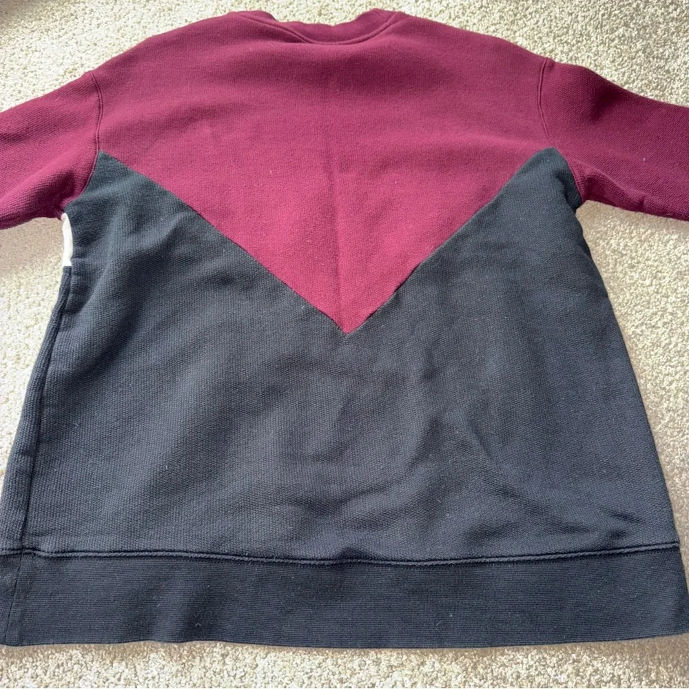 Adidas - Maroon & Black Crewneck Sweatshirt - Large - Picture 2 of 3